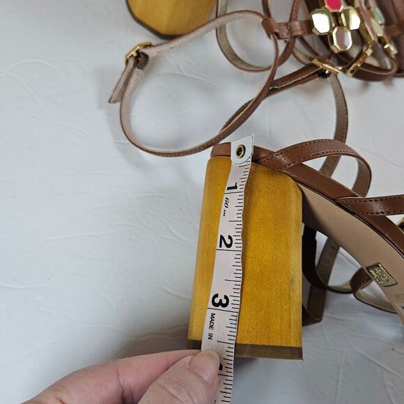 Louise et Cie Leather Strappy Block Heeled Sandals Leeba Women's 9.5 Party Work - Picture 11 of 12